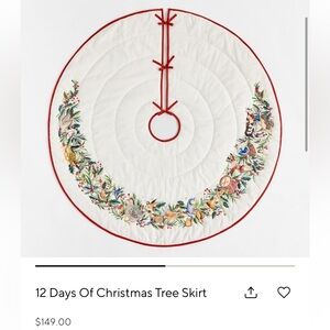 Pottery Barn 12 Days Of Christmas Tree Skirt